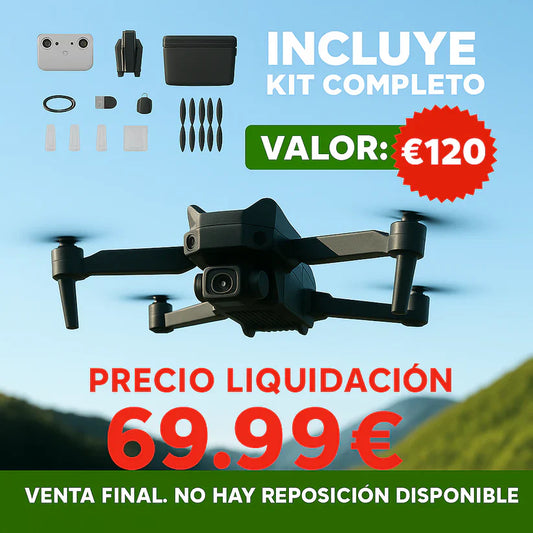 🚁 Dron con Doble Cámara 4K™ + Regalo + Maletín Gratis
