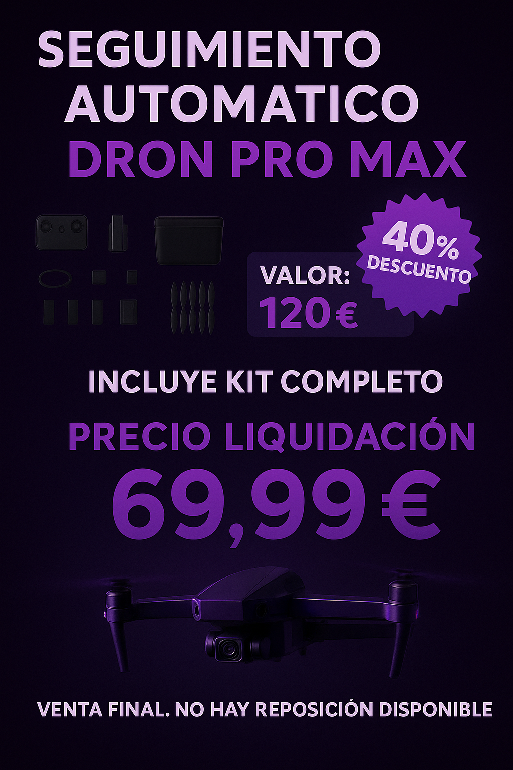 🚁 Dron con Doble Cámara 4K™ + Regalo + Maletín Gratis